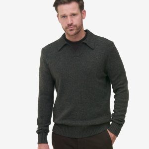 Parker LS Wool Blend Flecked KW01033-GHE
