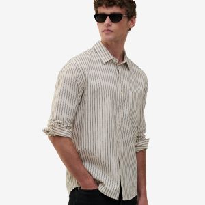 Brookvale Stripe Linen Cotton SH01017-GRY