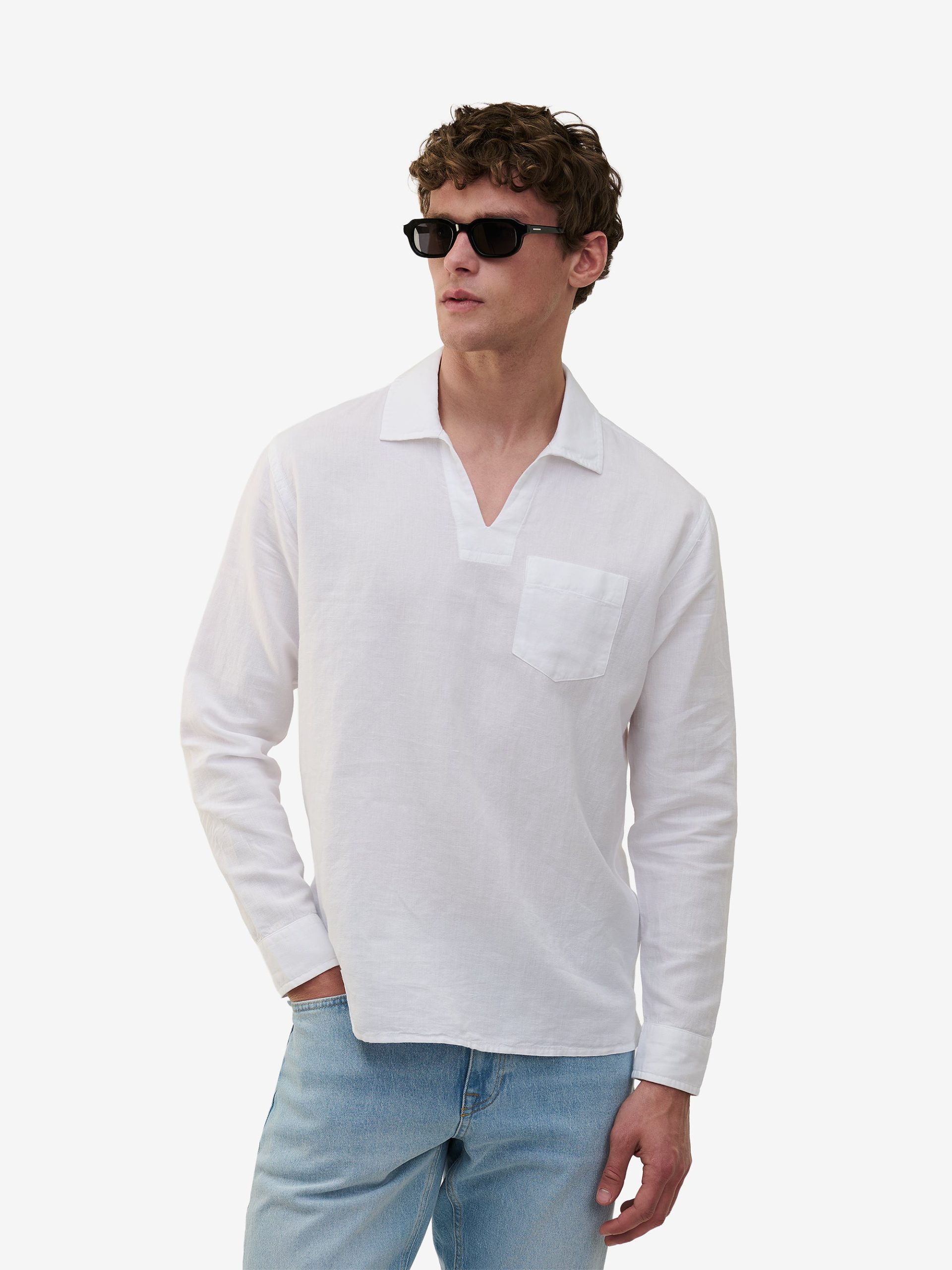 Ashfield Cotton Linen SH01020-WHT