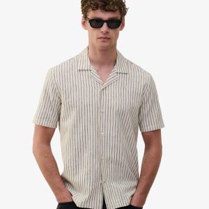 Cliff Stripe Linen Cotton SH01024-GRY