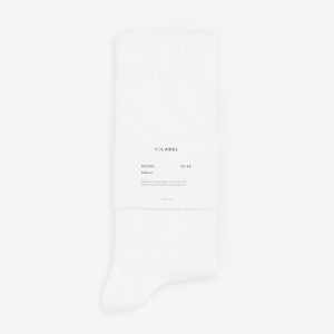 Ribbed Socks Cotton Blend SO20012-WHT